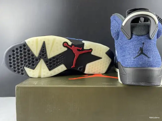 Rep TBK Washed 6 CT5350-401 Air Jordan Denim 0419
